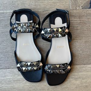 Louboutin Studded Leather Sandals - 36.5
